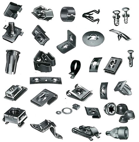 types of metal clips fasteners